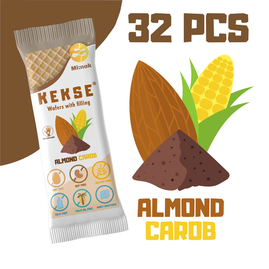 KEKSE ALMOND-CAROB (Wafers with filling) 32 pcs